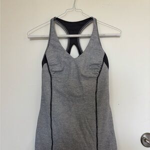 lululemon athletica Gray and Black Tank Top